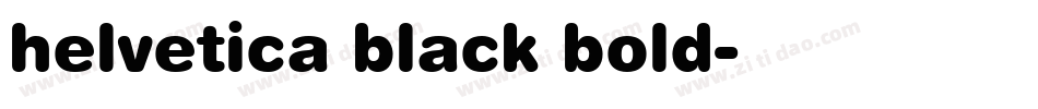 helvetica black bold字体转换